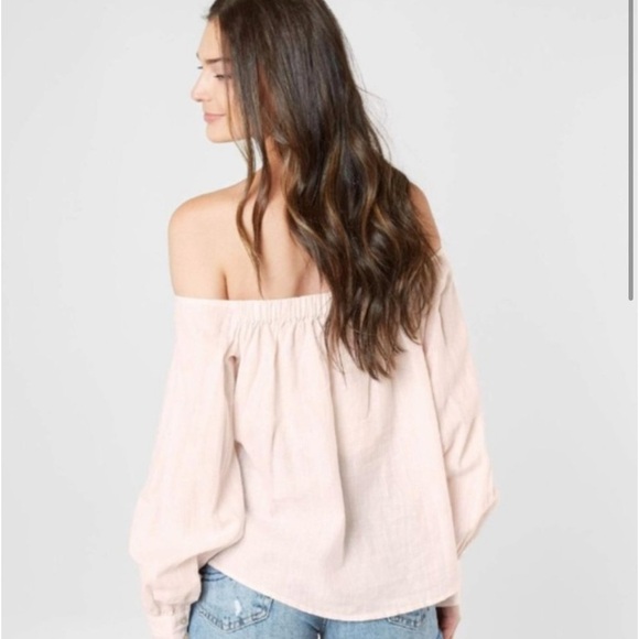Free People Hello There Beautiful Off The Shoulder Blouse Top Size S - Picture 2 of 9
